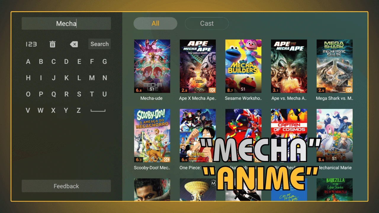 Anime mecha no YouCine APK